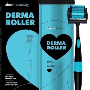 ZionMeBeauty Derma Roller - Black & Blue ~ Stimulates Natural Collagen